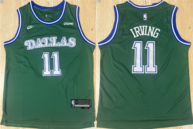 Men's Dallas Mavericks #11 Kyrie Irving Green 2025/26 Classic Edition Stitched Basketball Jersey